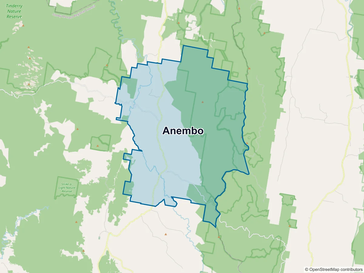 Map of Anembo, NSW, Australia