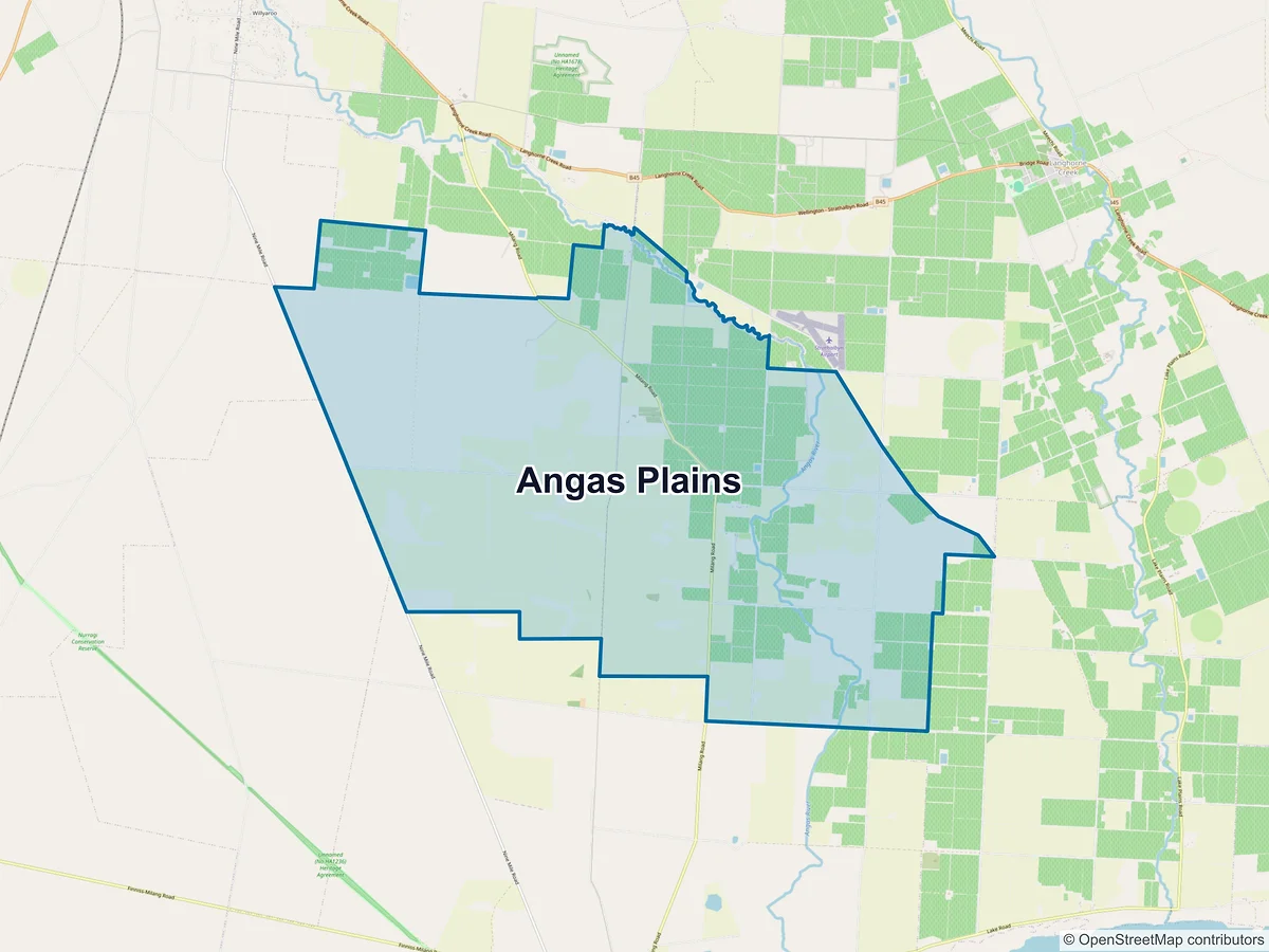 Map of Angas Plains, SA, Australia