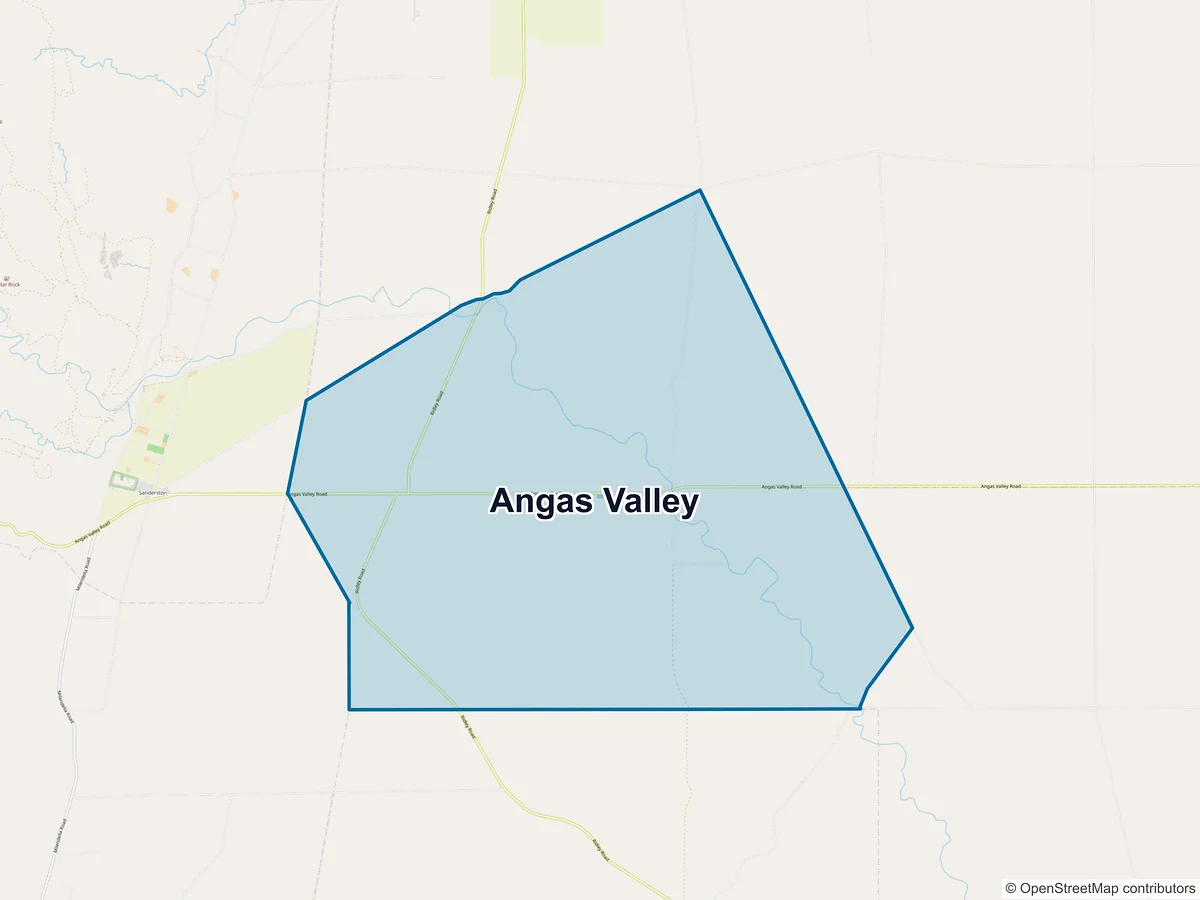 Map of Angas Valley, SA, Australia