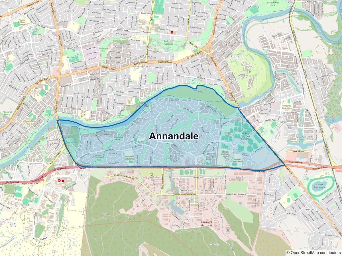 Map of Annandale, QLD, Australia