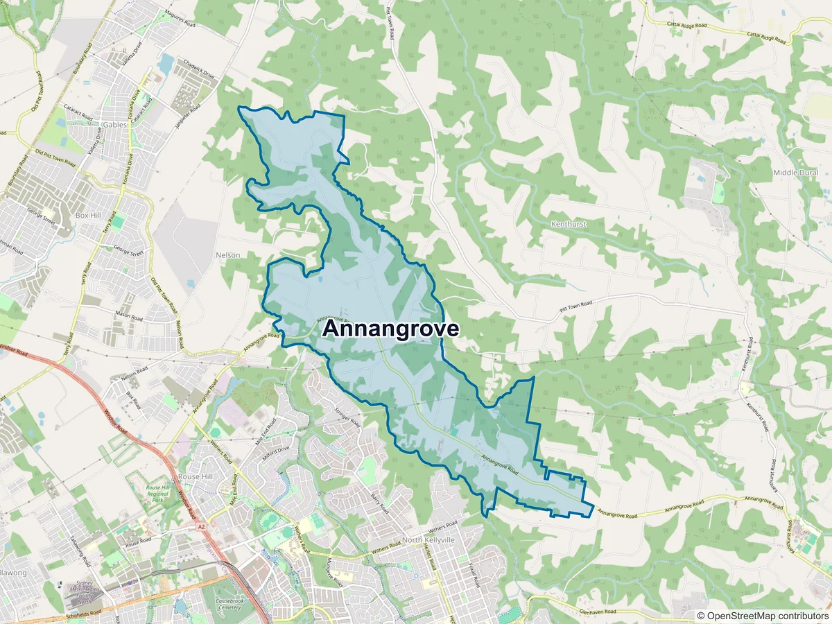 Map of Annangrove, NSW, Australia