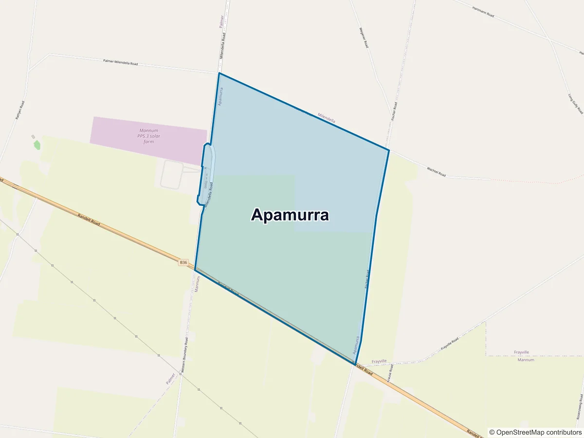 Map of Apamurra, SA, Australia