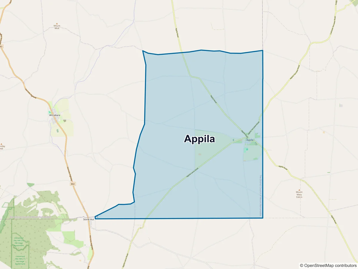 Map of Appila, SA, Australia