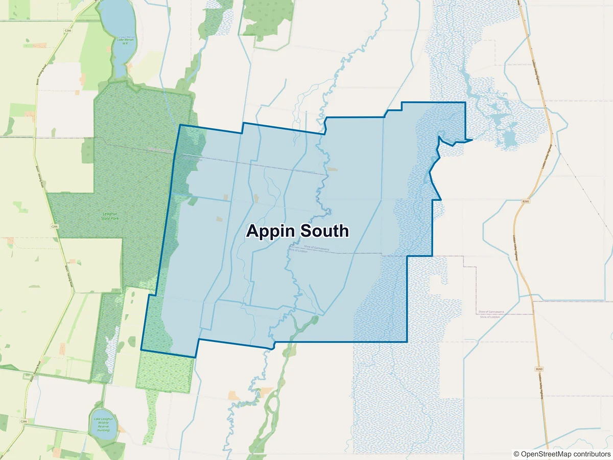 Map of Appin South, VIC, Australia