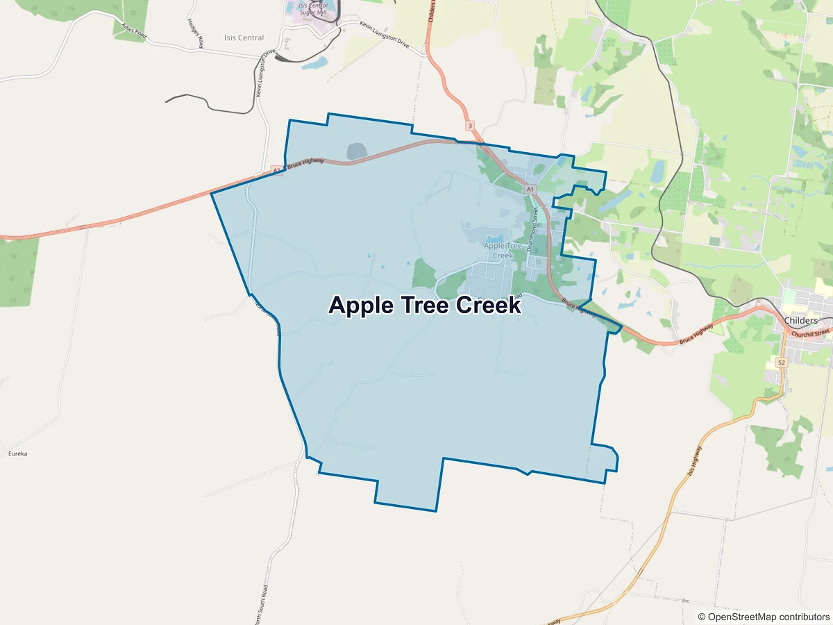 Map of Apple Tree Creek, QLD, Australia