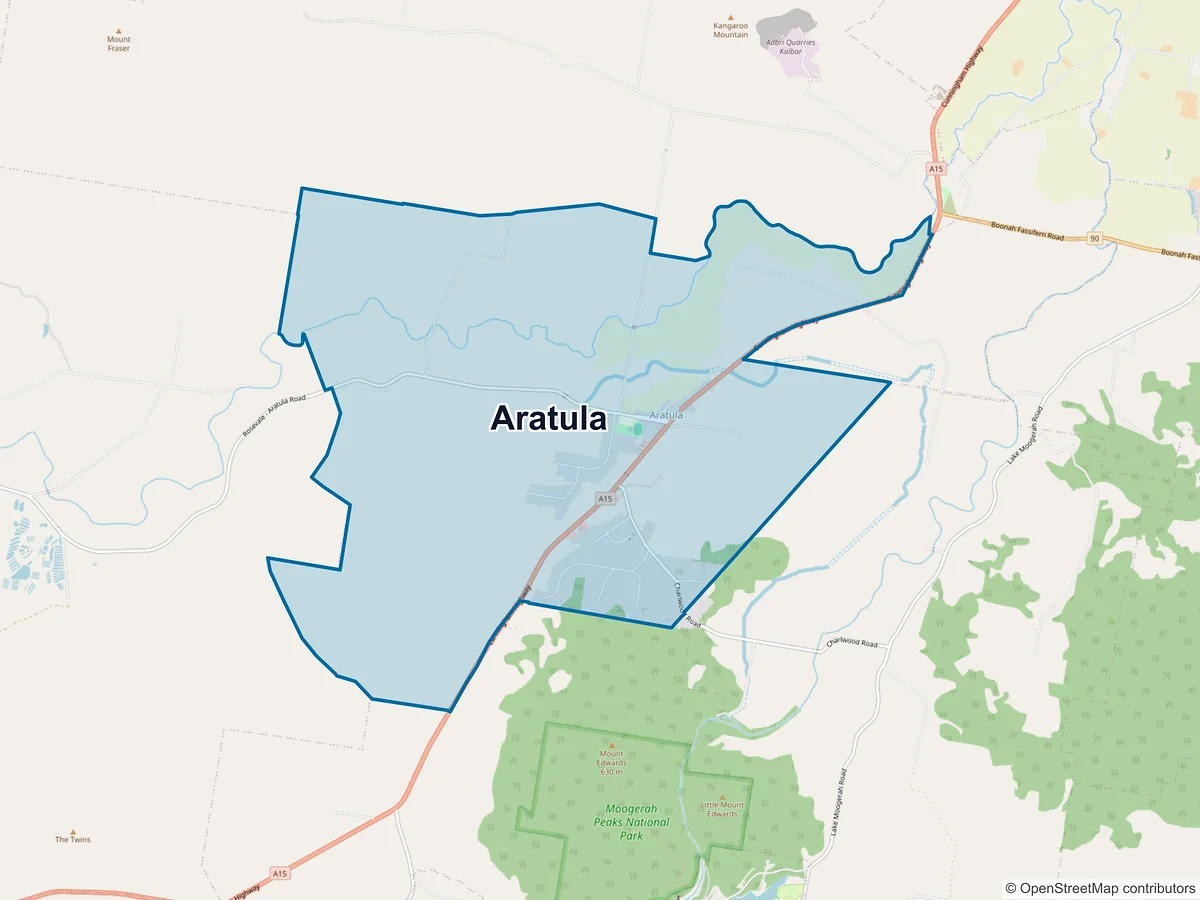 Map of Aratula, QLD, Australia