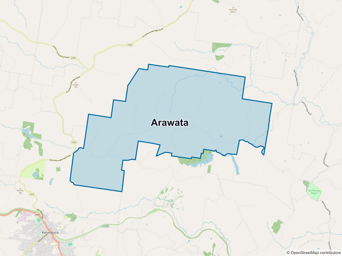Map of Arawata, VIC, Australia