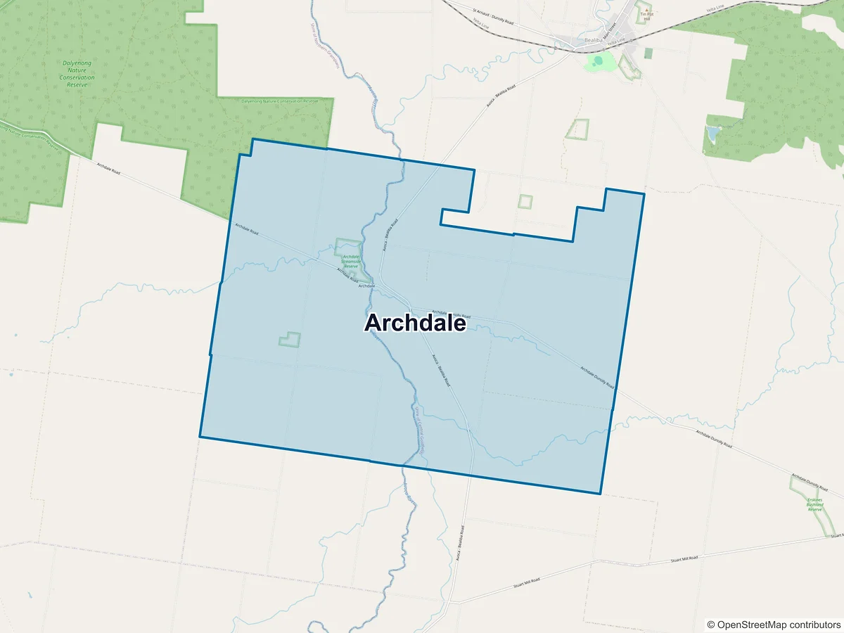 Map of Archdale, VIC, Australia