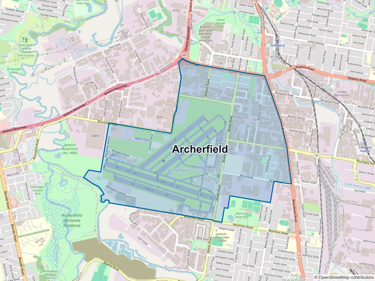 Map of Archerfield, QLD, Australia