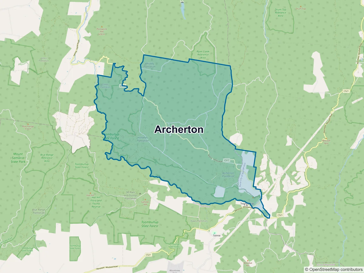 Map of Archerton, VIC, Australia