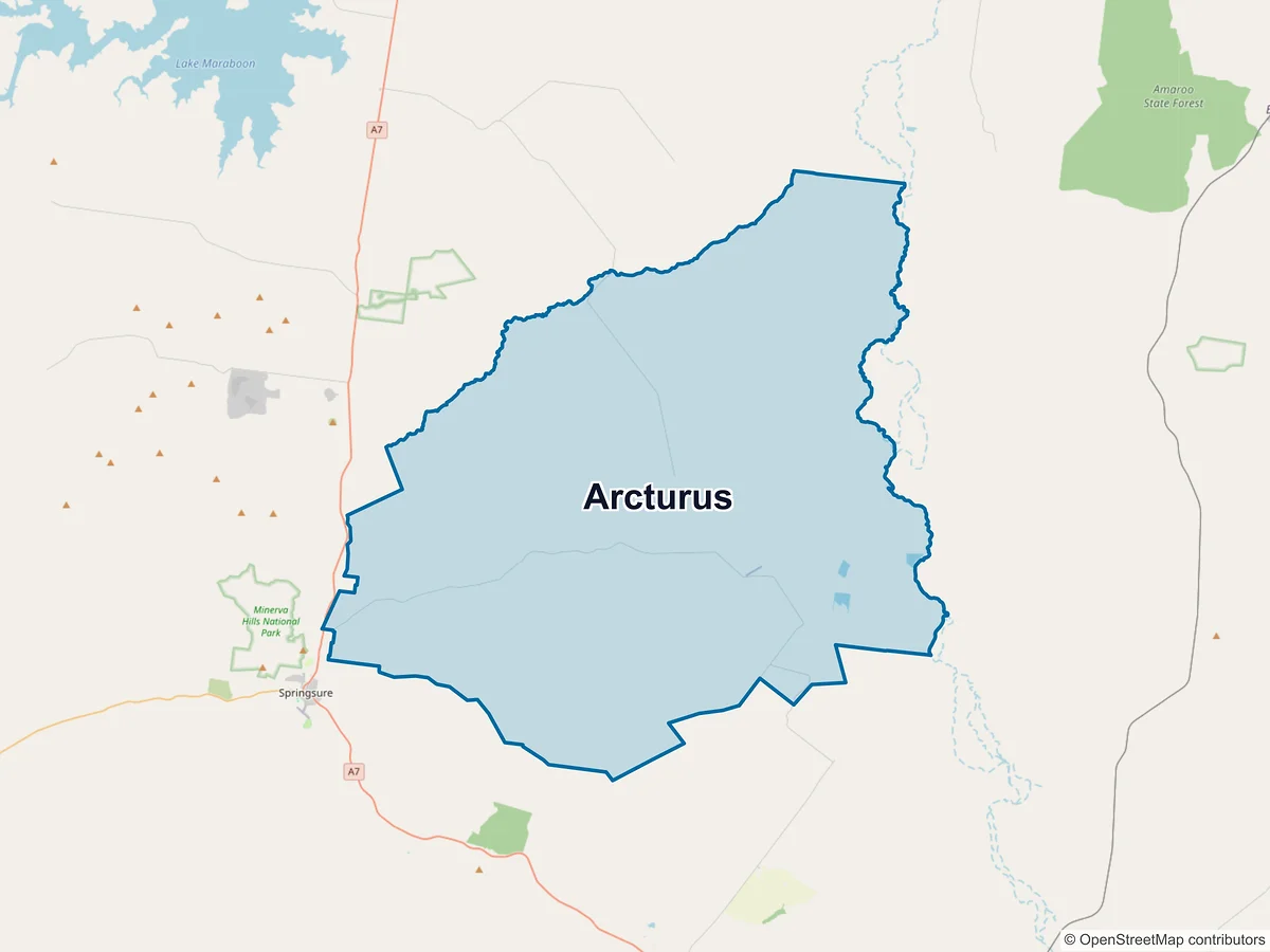 Map of Arcturus, QLD, Australia