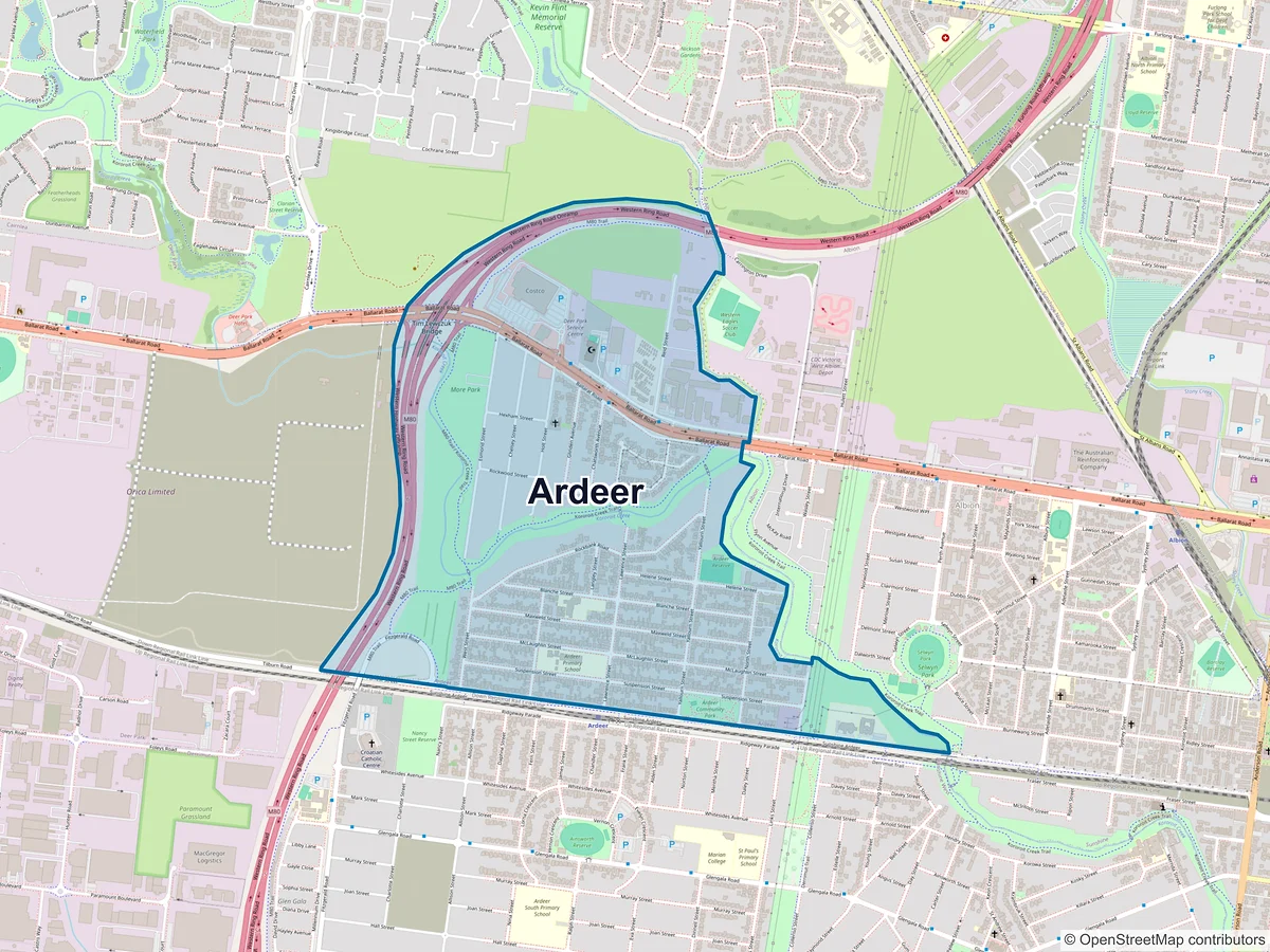 Map of Ardeer, VIC, Australia
