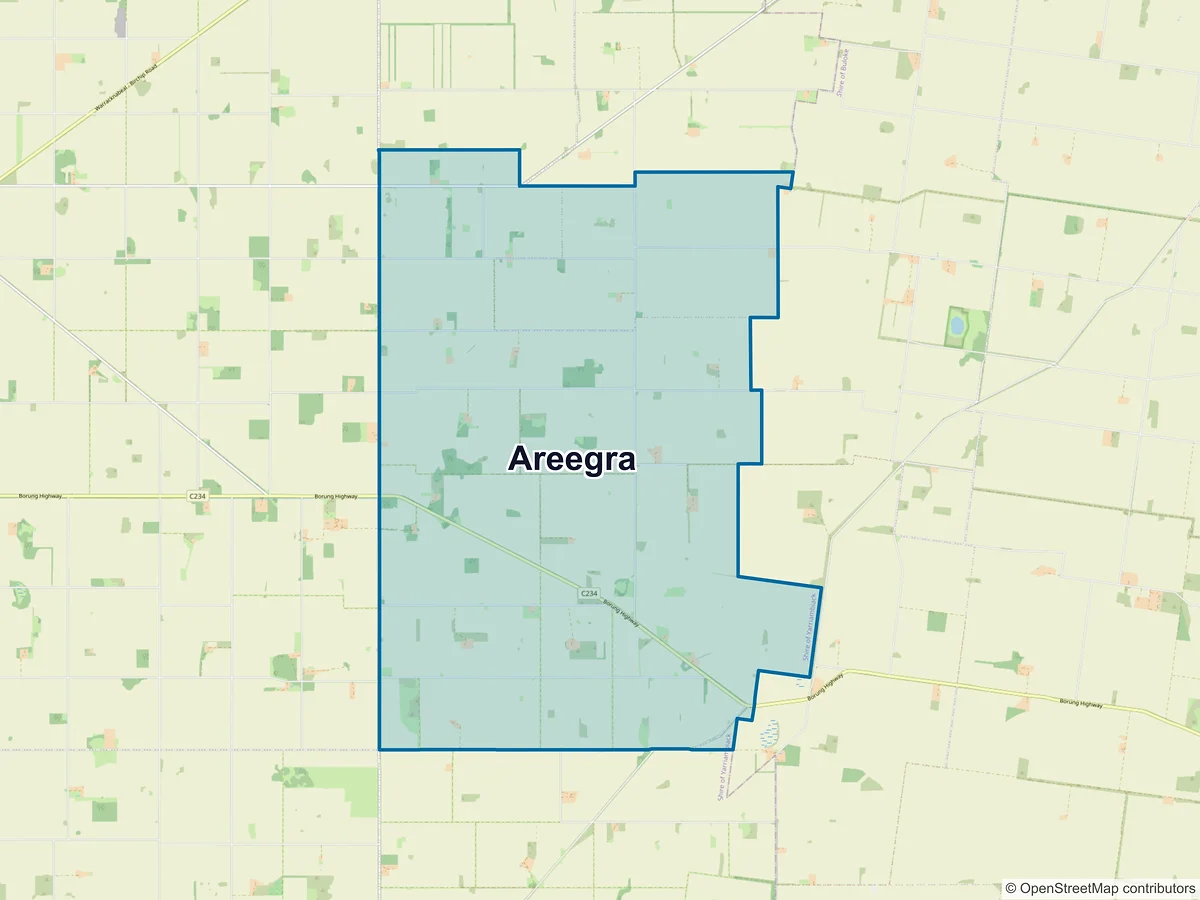 Map of Areegra, VIC, Australia