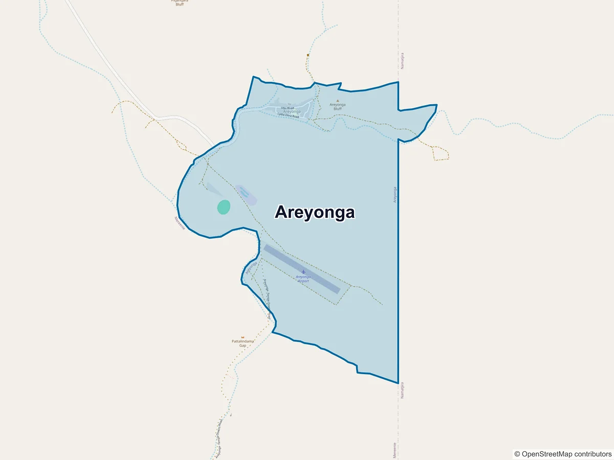 Map of Areyonga, NT, Australia