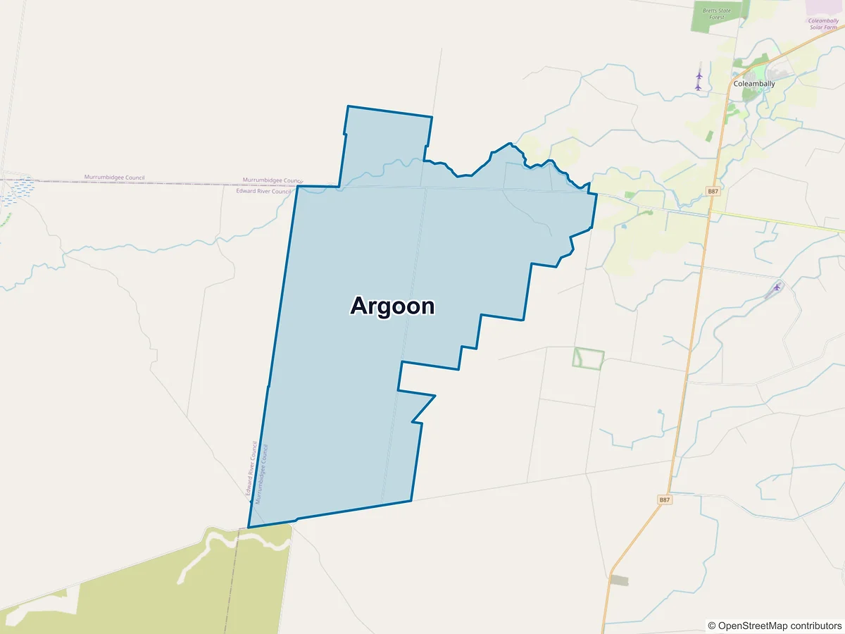 Map of Argoon, NSW, Australia
