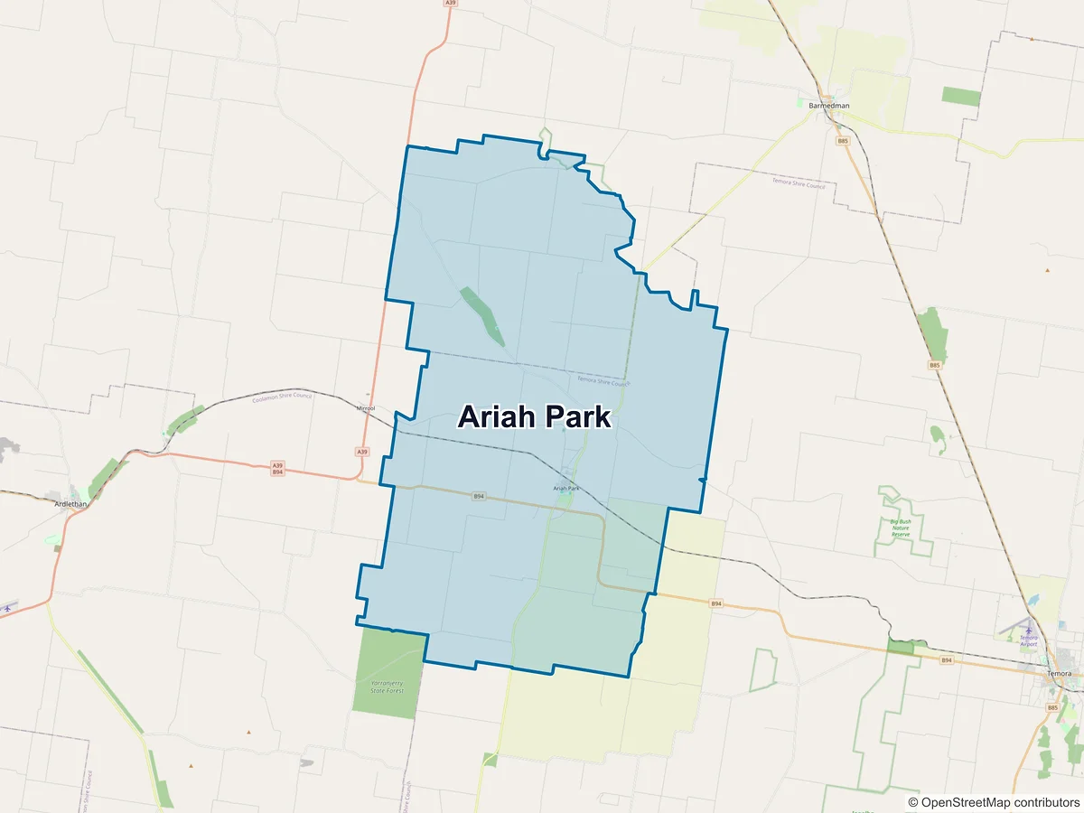 Map of Ariah Park, NSW, Australia