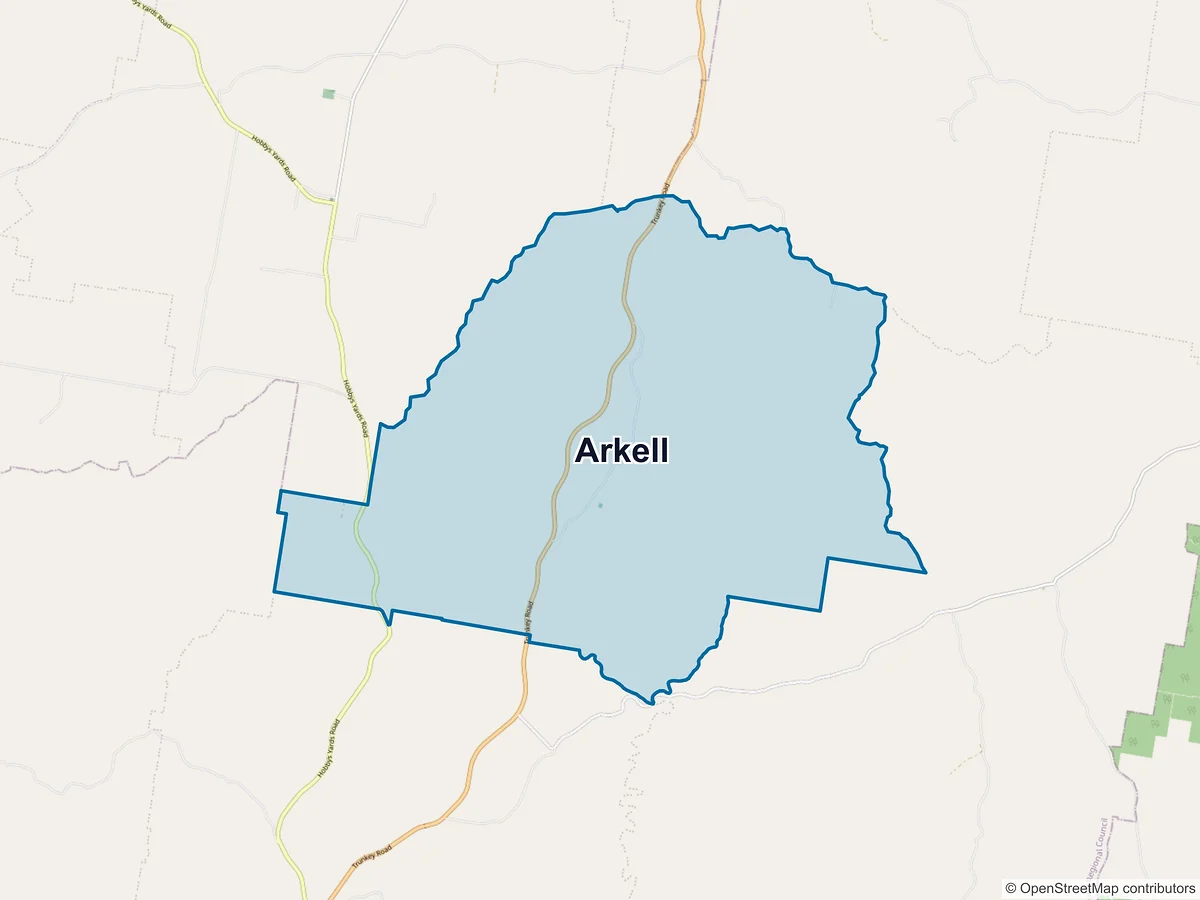 Map of Arkell, NSW, Australia