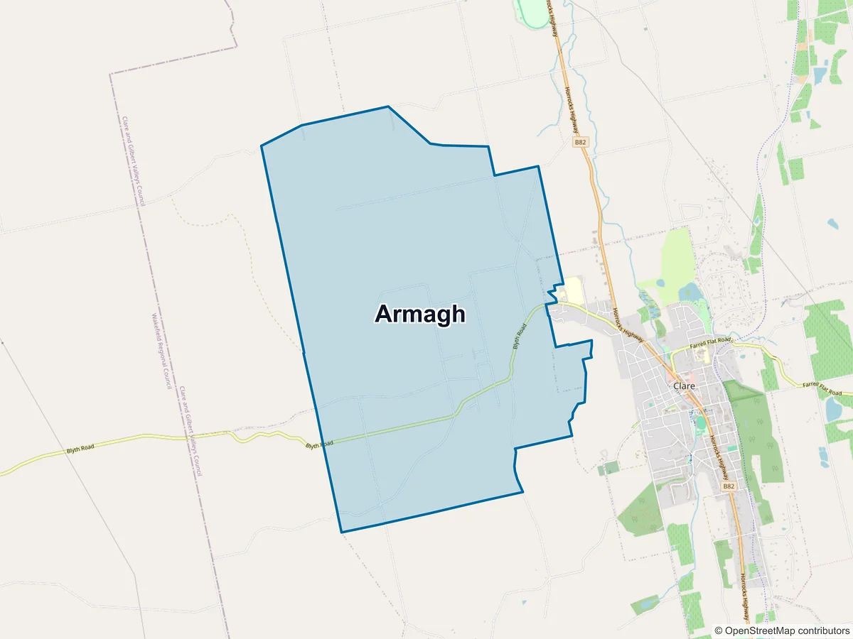 Map of Armagh, SA, Australia