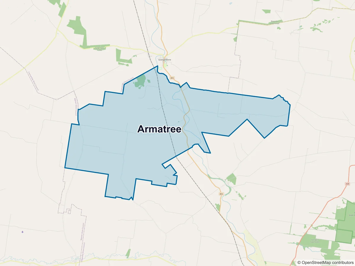 Map of Armatree, NSW, Australia