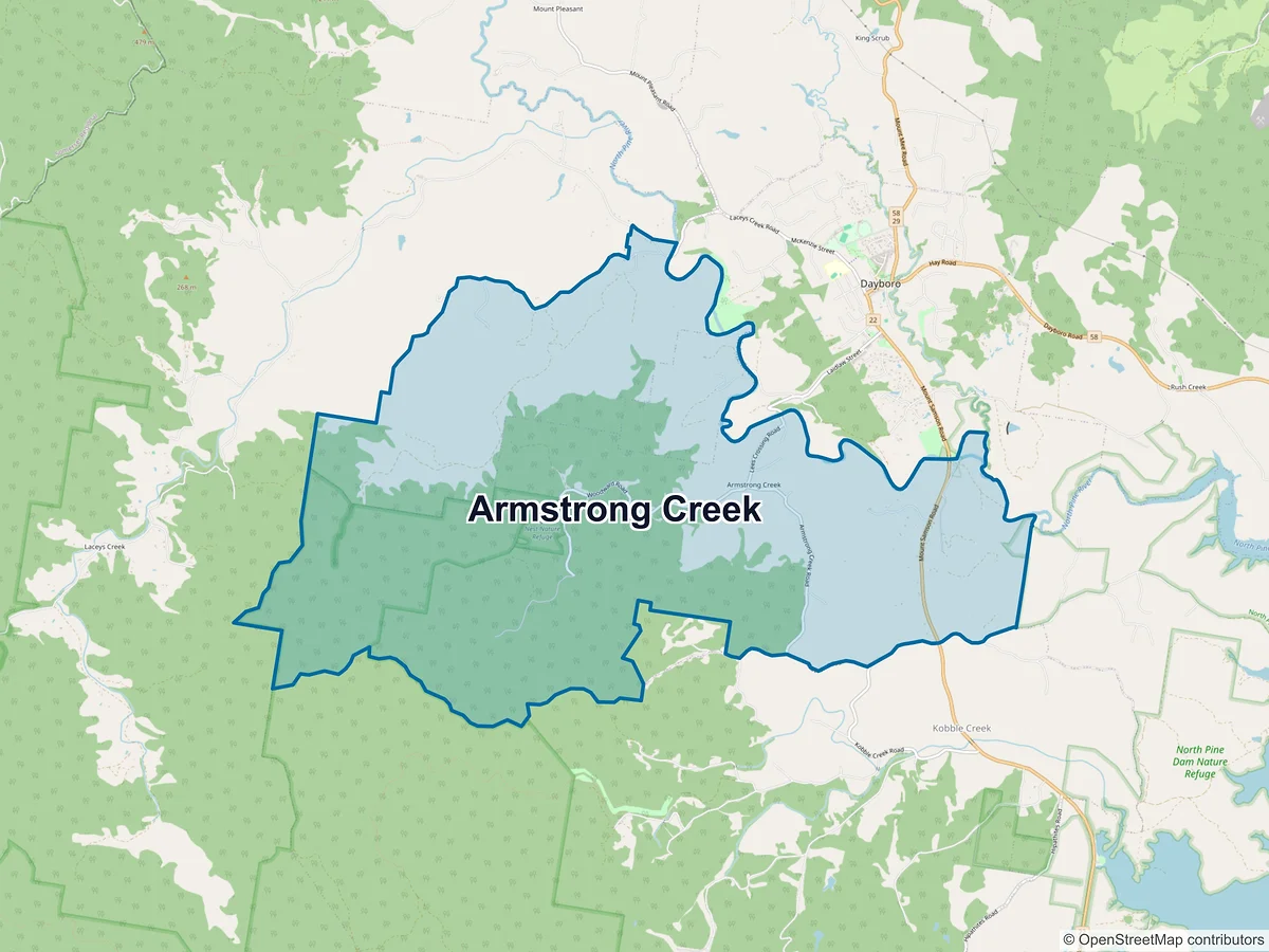 Map of Armstrong Creek, QLD, Australia