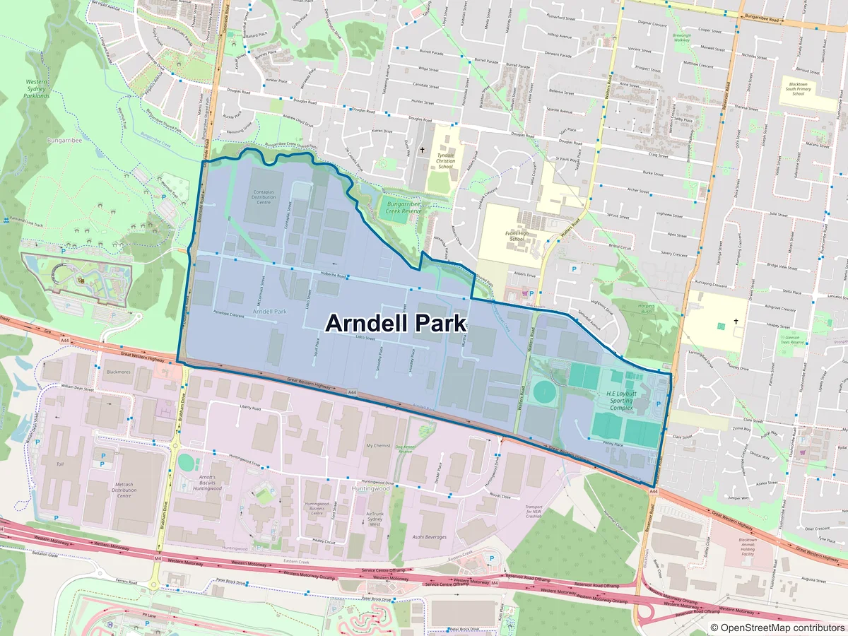 Map of Arndell Park, NSW, Australia