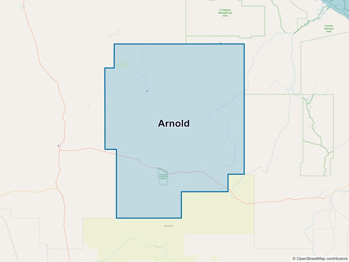 Map of Arnold, NT, Australia
