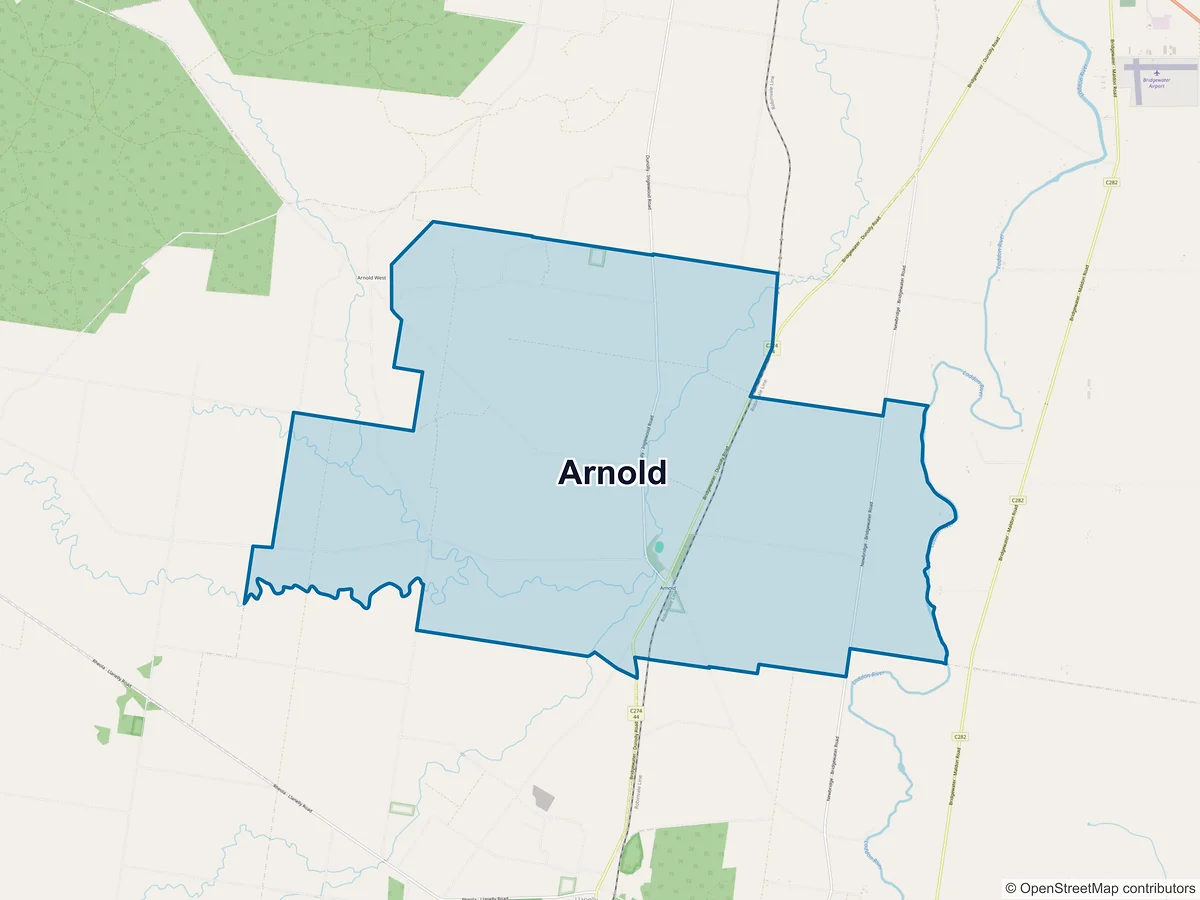 Map of Arnold, VIC, Australia