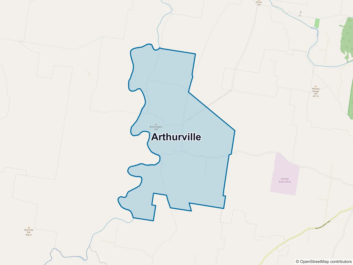 Map of Arthurville, NSW, Australia