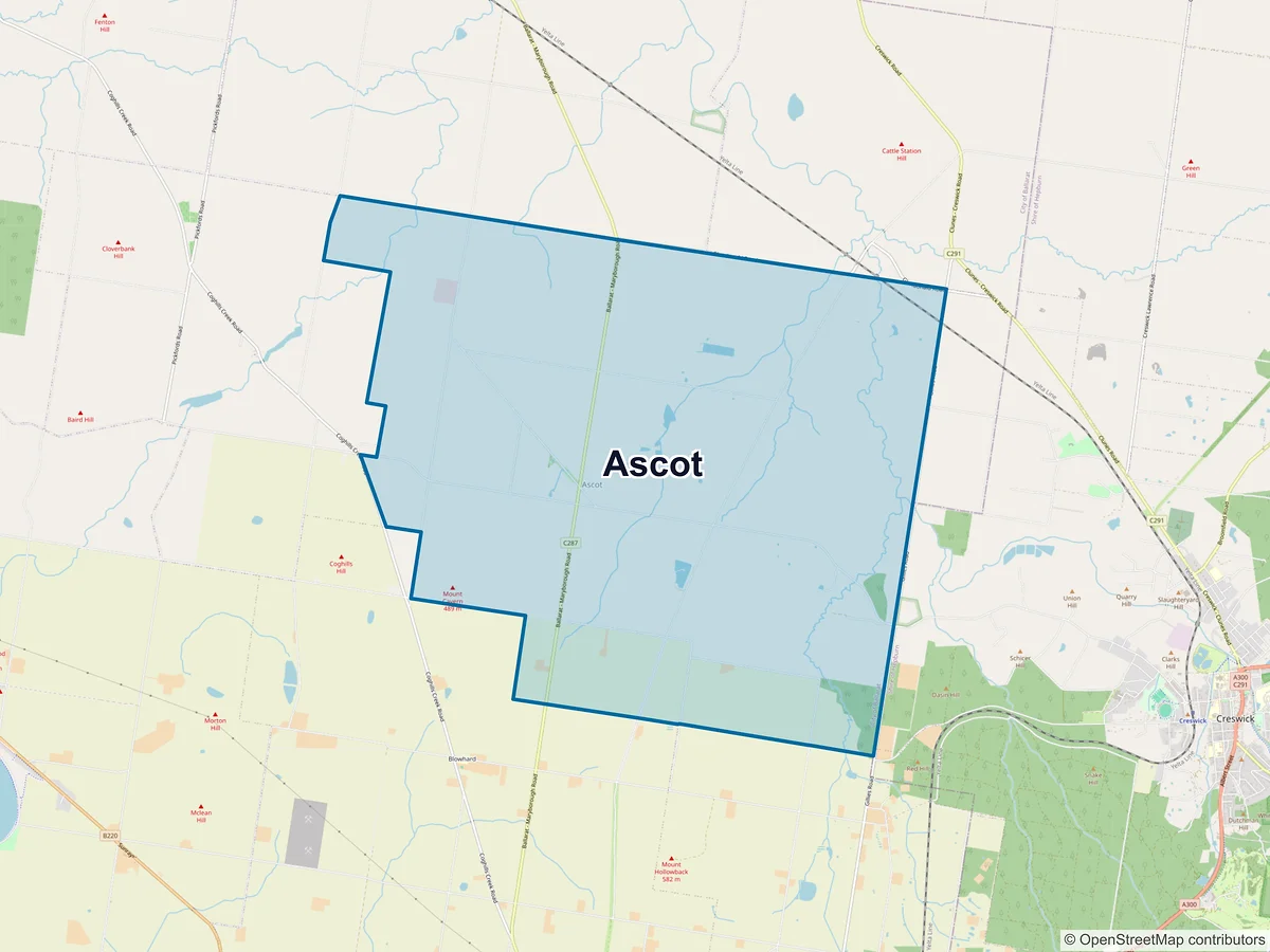 Map of Ascot, VIC, Australia