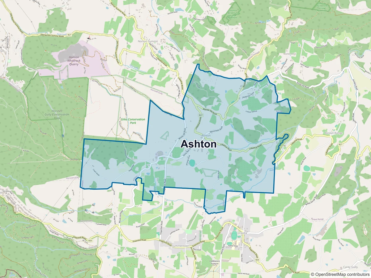 Map of Ashton, SA, Australia