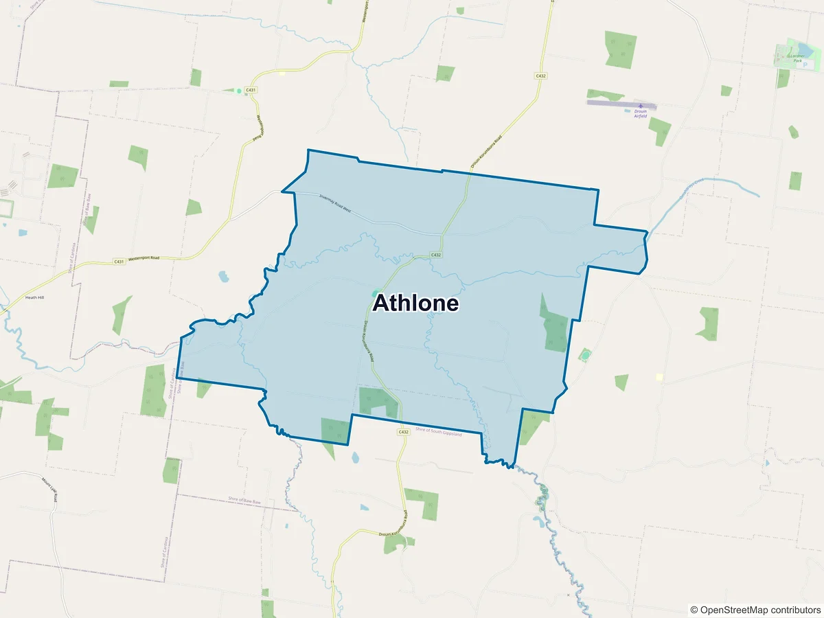 Map of Athlone, VIC, Australia