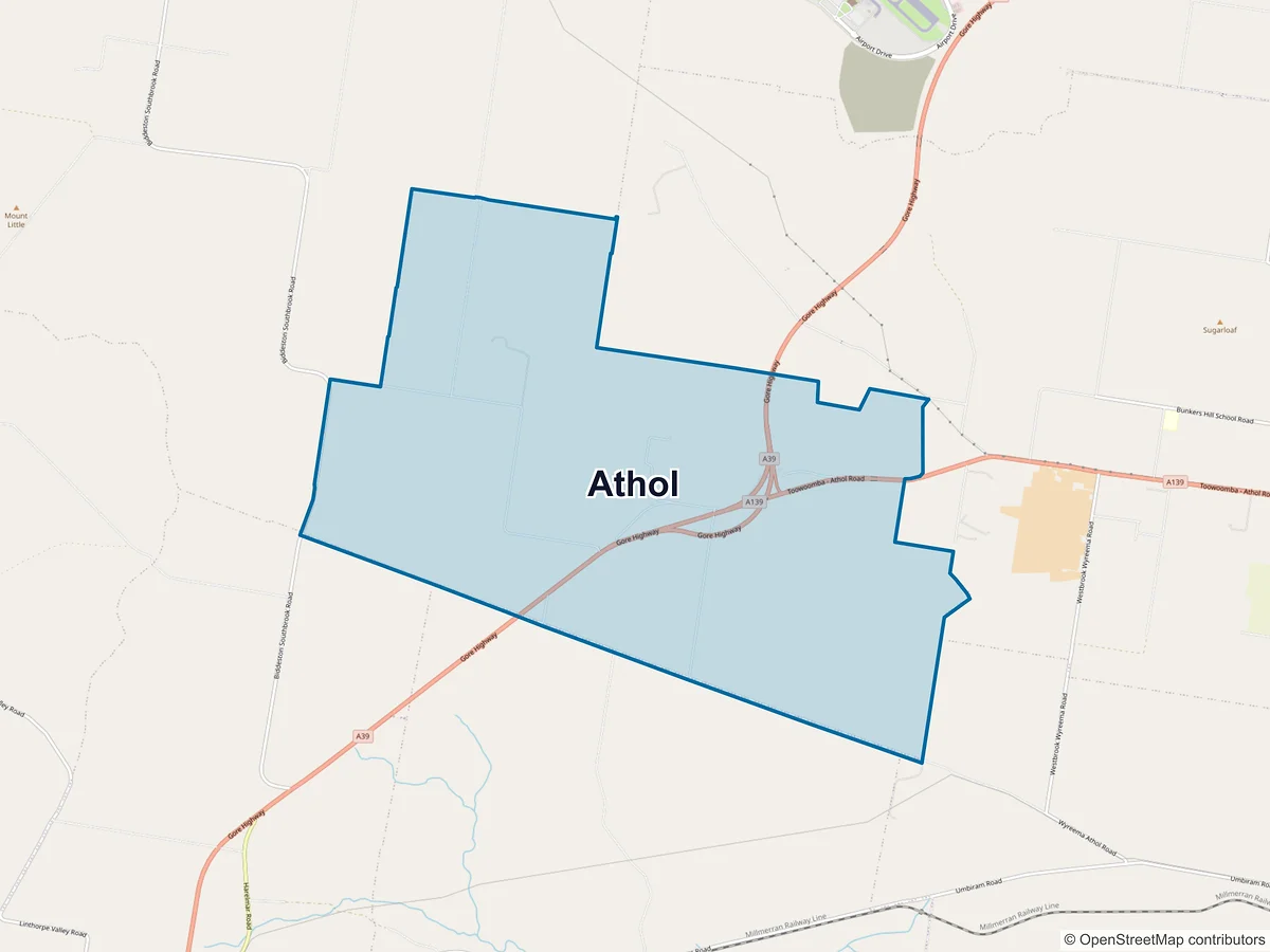 Map of Athol, QLD, Australia