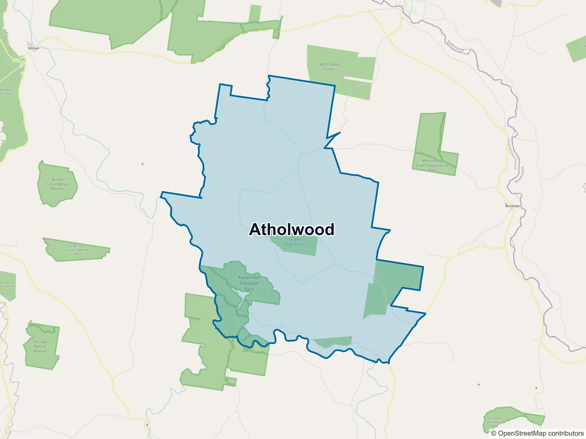 Map of Atholwood, NSW, Australia