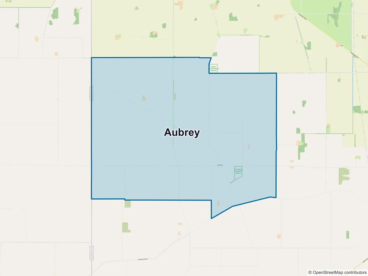 Map of Aubrey, VIC, Australia