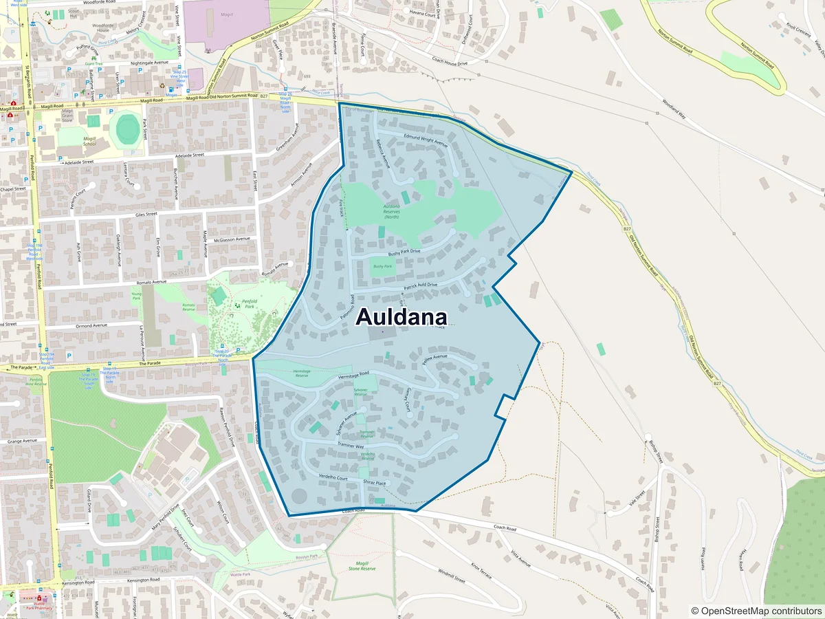 Map of Auldana, SA, Australia