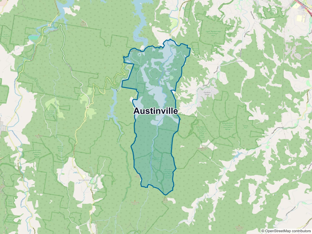 Map of Austinville, QLD, Australia