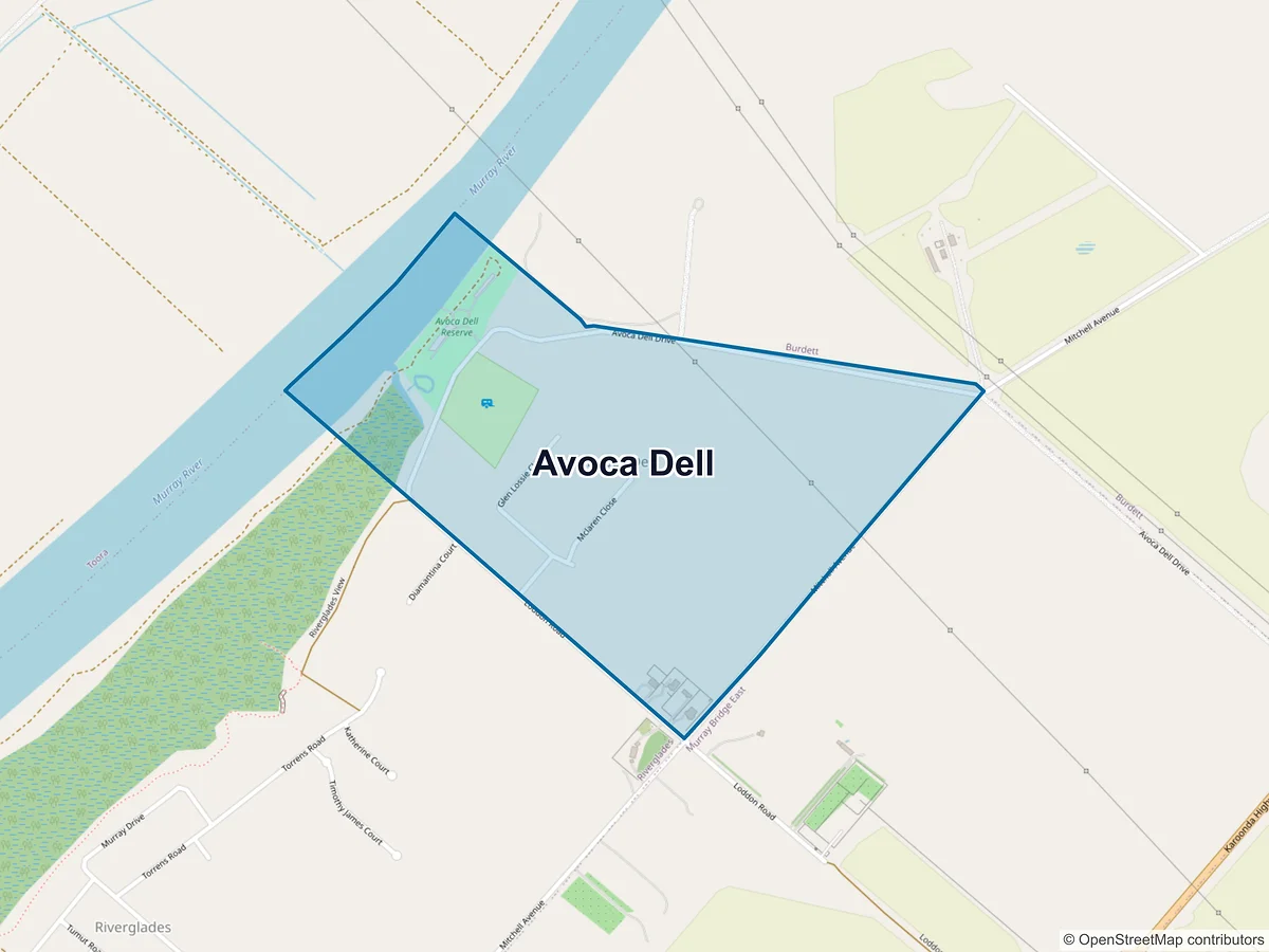 Map of Avoca Dell, SA, Australia