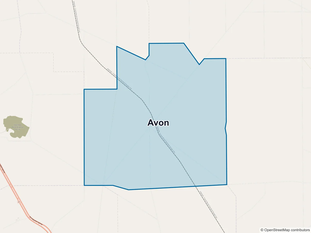 Map of Avon, SA, Australia
