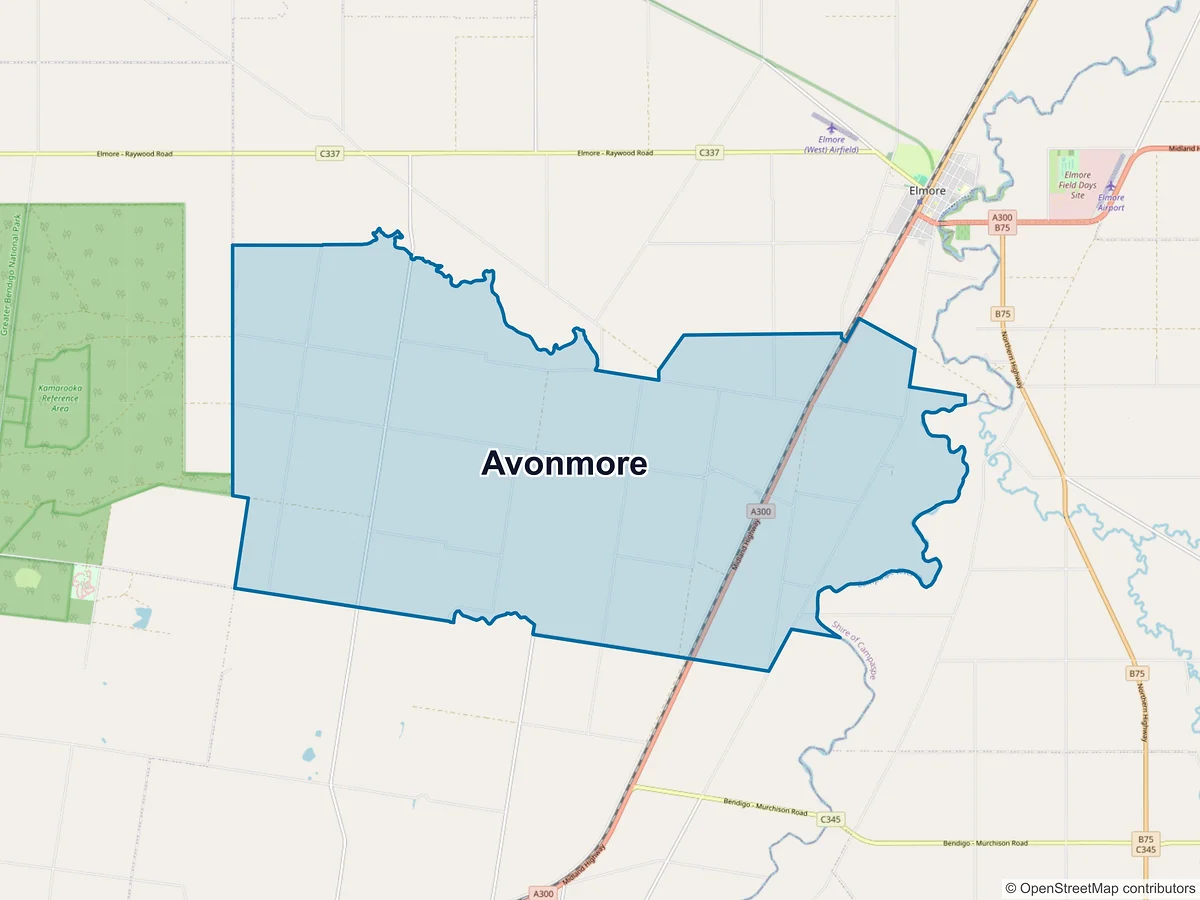 Map of Avonmore, VIC, Australia