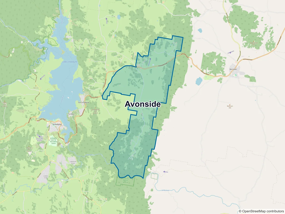 Map of Avonside, NSW, Australia