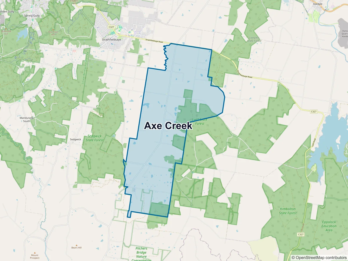 Map of Axe Creek, VIC, Australia
