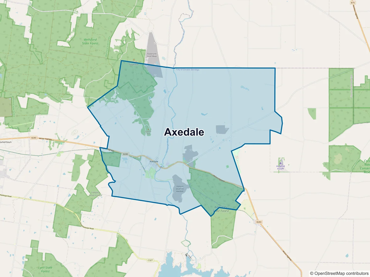 Map of Axedale, VIC, Australia