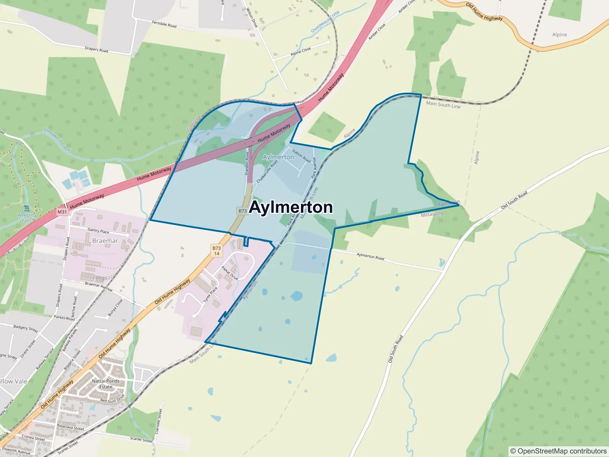 Map of Aylmerton, NSW, Australia