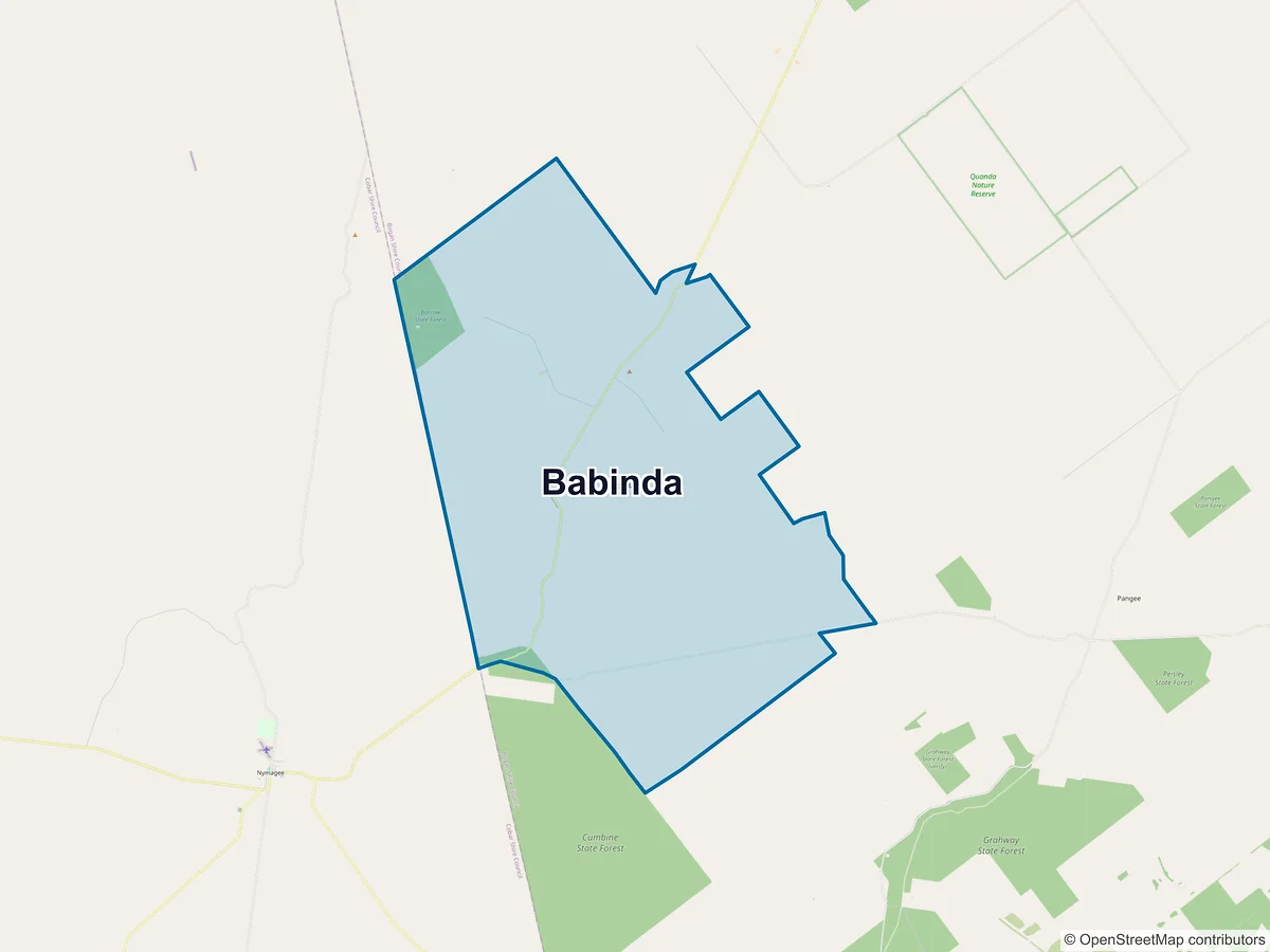 Map of Babinda, NSW, Australia