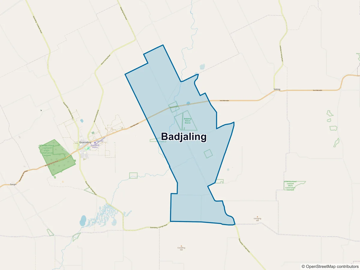 Map of Badjaling, WA, Australia