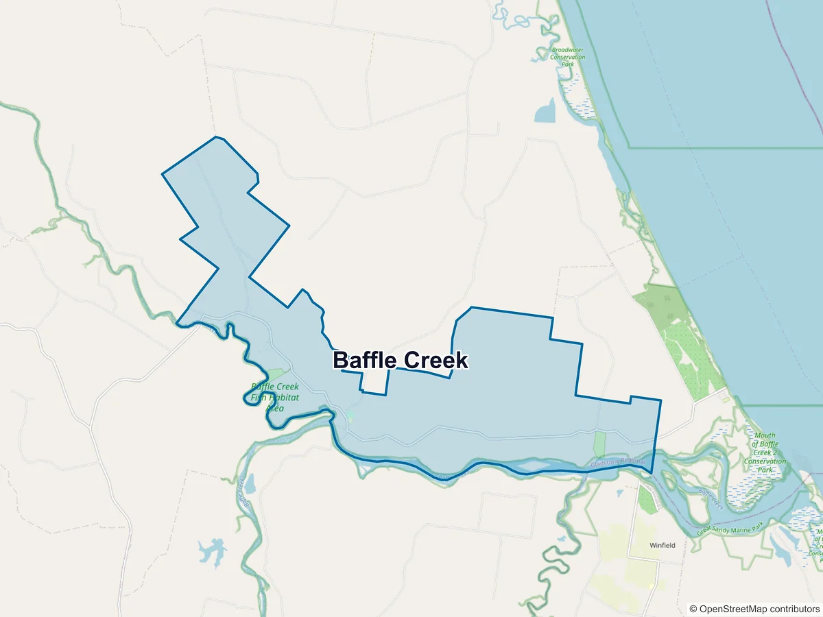 Map of Baffle Creek, QLD, Australia