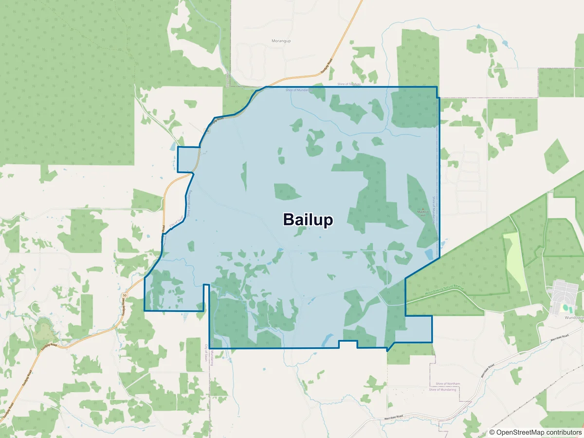 Map of Bailup, WA, Australia