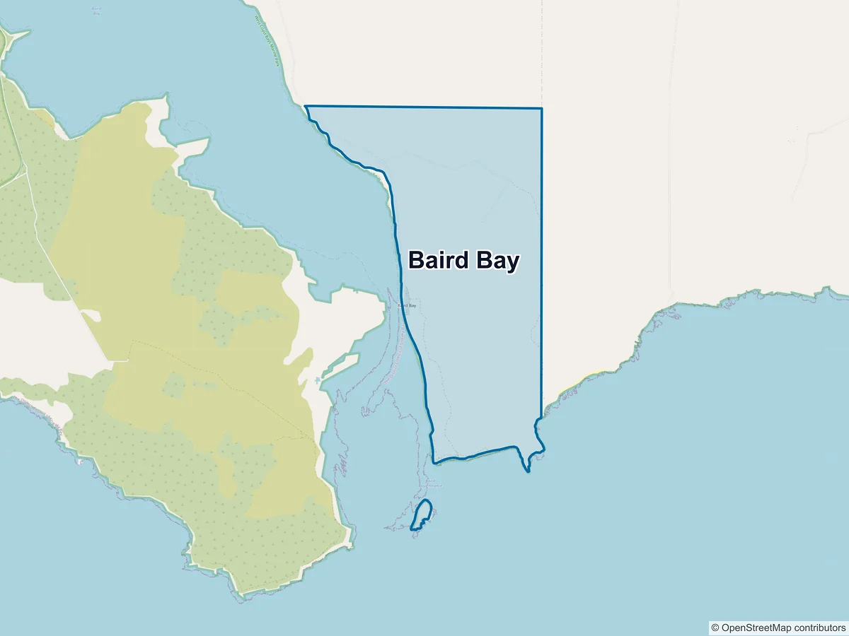 Map of Baird Bay, SA, Australia