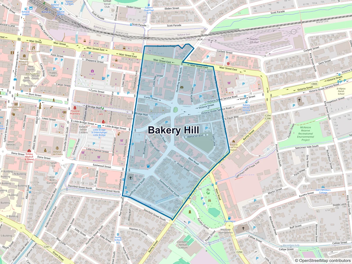 Map of Bakery Hill, VIC, Australia