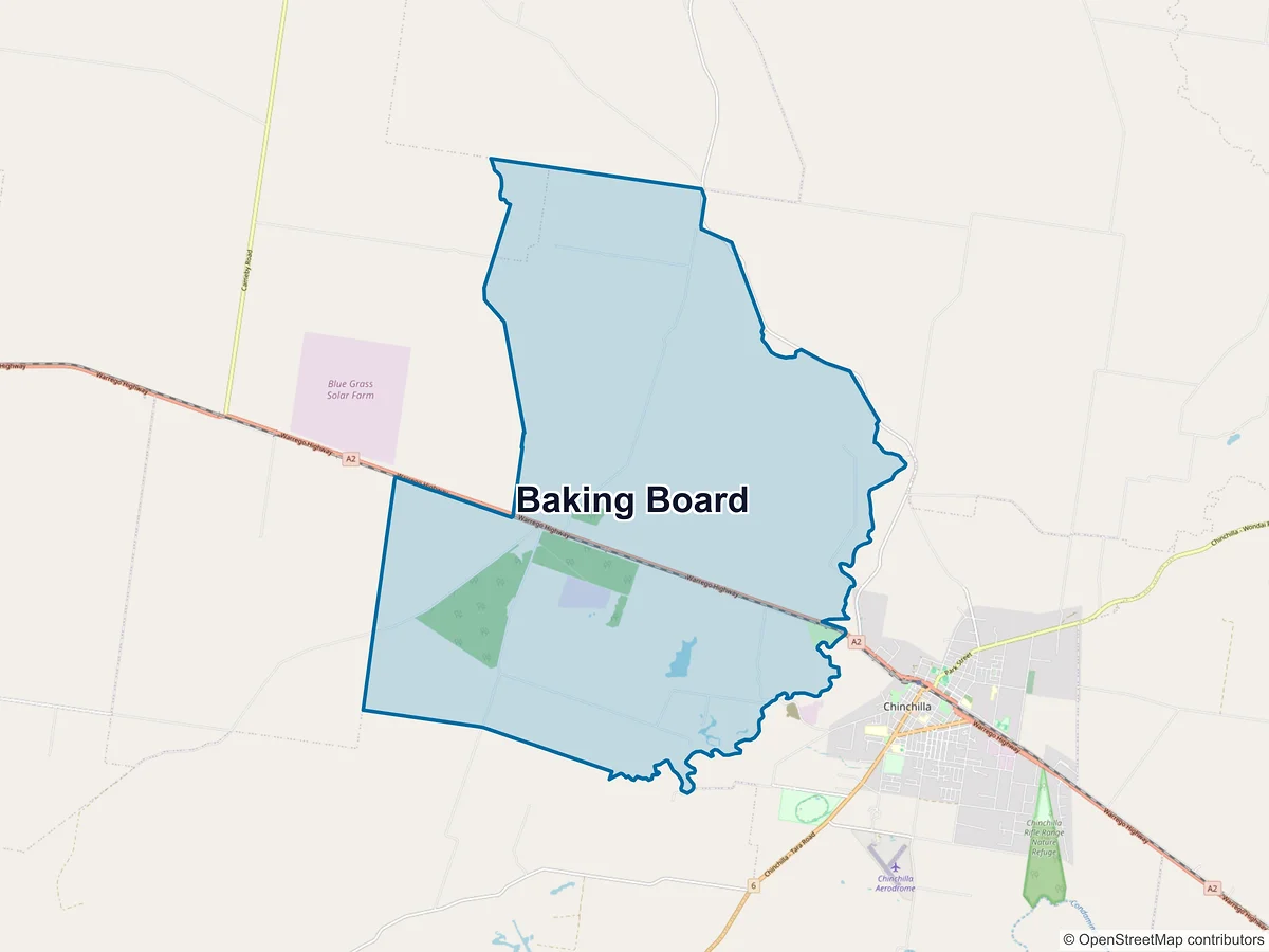 Map of Baking Board, QLD, Australia